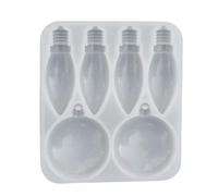 Ornamento di Natale della muffa del silicone del pendente della lampadina | Stampi in silicone per stampi in resina ornamento natalizio; Fornitura per la fabbricazione di ciondoli portachiavi
