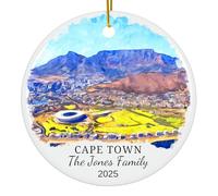 Ornamento Di Natale In Ceramica Cape Town Addobbi Natalizi Fidanzamento Decorazioni Natalizie Per Fidanzati Souvenirs Coppie 7.3CM