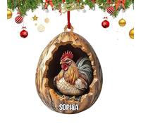 Ornamento di Natale - Ornamenti acrilici di Natale | Animal Christmas Tree Ornaments, Animal Pattern 2D Acrylic Flat Ornaments, Animal Christmas Tree Decorations - Sacchetto Pendant