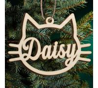 Ornamento di Natale personalizzato per gatti Personalizzato il nome del tuo gatto Ornamento di Natale per un amante dei gatti Decorazioni per l'albero di Natale