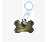 Ornamento di osso del cane acrilico di stampa selvaggia di caccia volante,Medagliette per cani Ornamento personalizzato dell'animale domestico, Tag identificativi a forma di