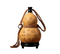 Ornamento di zucca stile cinese, Bottiglia d'acqua Bottiglia di zucca Decorazione for la casa Cera d'api Anti-perdita Decorazione in stile cinese Bottiglia for bevande, 500 ml(150ml)