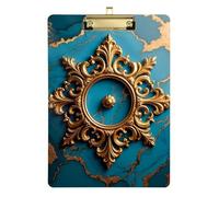 Ornamento dorato su marmo blu e oro cartella appunti trasparente per infermieristica studente mestiere Quest dimensioni 9 x 12
