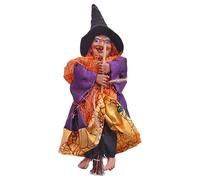 Ornamento fantasioso Jack-O' Folk Art Doll da collezione, Tradizioni raccolte Home Figure Figurine gnomo arancione (B, 20 x 7 cm)