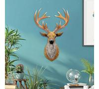 Ornamento fissato al muro della scultura della statua della testa di cervo