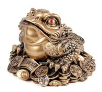 Ornamento fortunato a forma di rospo dorato, una squisita aggiunta alla tua collezione o esposizione (marrone)