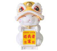 Ornamento gatto annuente ad energia solare vivace per buona fortuna e atmosfera
