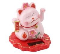 Ornamento Gatto della Fortuna, Ornamento del Braccio Che Agita il Gatto Fortunato ABS Ad Energia Solare Induzione della Luce Ricchezza Accoglienza Decorazione del Gatto per la