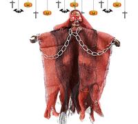 Ornamento Ghost a catena - Decorazione spirituale sospesa spettrale, proposito per il cortile di Halloween esterno | DORE DI HALLOWEEN FORNITÀ DELLE PARTY, Figura spaventosa mobile con catene, arredam