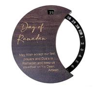 Ornamento girevole in legno acrilico da 20 cm, con funzione conto alla rovescia, per Ramadan Eid e decorazione da tavola festiva (B)