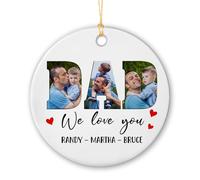 Ornamento In Ceramica Dad We Love You Natale Ciondolo Alta Qualità Decorazioni Natalizie Ornamenti Decorazione Per Albero Di Natale Per Interno Festa Party 7.3 Cm