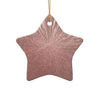 Ornamento in ceramica degli accessori festivi della stampa dell'oro rosa, pendente a forma di cuore della stella per la decorazione di