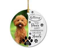 Ornamento In Ceramica You Paws Left Pawprints On Our Hearts Natale Ciondolo Ideale Palline Per Albero Di Natales Rimovibile Decorazioni Natalizie Per Esterno Party Cerimonia
