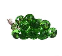 Ornamento in cristallo realizzato a mano per la raccolta dell'uva per matrimoni e decorazione per armadietti, porta un fascino elegante a soggiorni e studi (verde)