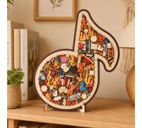 Ornamento in legno a forma di nota musicale, decorazione a tema musicale | Design a forma di pezzi di strumenti musicali 3D, per amanti della musica, insegnanti e studi