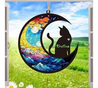 Ornamento in memoria per gatti,Nome e razza del gatto personalizzati,Regalo per gli amanti dei gatti in lutto per la perdita di un animale domestico,Ornamento acrilico colorato da 5,4 pollici