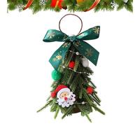 Ornamento in miniatura per albero di Natale in PE, centrotavola per la casa con motivi di fiocchi di neve con colori rosso e bianco, decorazione natalizia da scrivania per scrivania compatta per