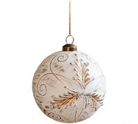 Ornamento in plastica a forma di fiocco di neve con finitura opaca con elementi di design vintage, realizzato per essere appeso agli alberi di Natale e migliorare le impostazioni di decorazione delle