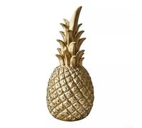 Ornamento in resina a forma di ananas con design rustico nordico per la decorazione della casa, perfetto per soggiorno e ambienti festivi (oro)