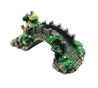 Ornamento in resina per acquario con architettura del padiglione e dettagli strutturali ispirati all'albero per uso in acquario (A)