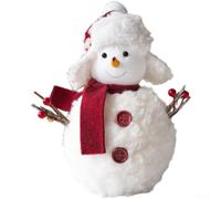 Ornamento in schiuma a forma di pupazzo di neve lavorato a maglia, stile europeo, decorazione da appendere per le vacanze, design morbido e leggero per più spazi (grande)