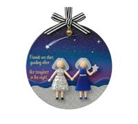 Ornamento in vetro di mare della vera amicizia, ricordo dell'amicizia senza tempo, ornamenti da appendere all'albero di Natale, i veri amici sono come il vetro di mare raro da trovare, arte in vetro