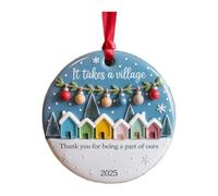 Ornamento in vetro marino a forma di cuore, in acrilico 2D, per vicini, regalo di ringraziamento unico per buoni vicini (stile C)