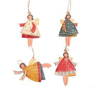 Ornamento leggero per albero di Natale, angelo bianco, 11,5 cm, accessorio | Angelo bianco facile da sistemare, dimensioni 11,5 x 7 cm, non appesantisce rami, decorazione per la casa o l'ufficio
