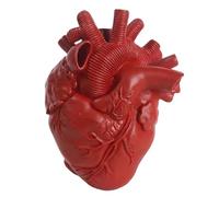 Ornamento moderno a forma di cuore, vaso artistico in resina, supporto floreale scultoreo artigianale, espositore chic a forma di amore, contenitore per bouquet astratto contemporaneo, centrotavola