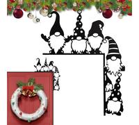 Ornamento Nano per Cornice Porta Natalizia, Decorazione per Cornice Porta | Decorazione del Cartello 'Angolo a di Natale | Arte a Parete con Telaio per in Ferro per Portico, Giardino, casa
