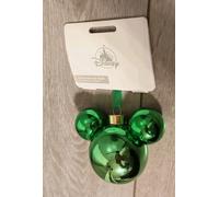 Ornamento Natale BOCCIA TESTA MICKEY SCENA VERDE Disneyland Paris