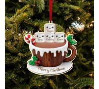 Ornamento natalizie personalizzate per tazze da caffè, ornamento natalizie in legno con testo personalizzato, decorazioni per la casa per le vacanze invernali e decorazioni natalizie