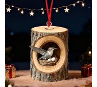 Ornamento natalizio 2025 a forma di animale della foresta, 2D, in acrilico, piatto, per albero di Natale, animali del bosco, simpatico, decorazione natalizia da appendere per familiari e amici