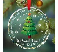 Ornamento natalizio 2025, non è quello che c'è sotto l'albero, decorazioni per albero di Natale regali per amici di famiglia, ornamento di vetro di Natale con nome personalizzato, ornamento di Natale