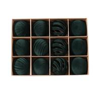 Ornamento natalizio 3,15 pollici Shatterproof | Christmas Ball | 12 pezzi Flocked Ball Decor For Home Indoor Holiday Party Winter Window Wall Seasonal Display