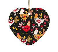 Ornamento natalizio a forma di gallina, decorazione per albero di Natale, calza della Befana, idea regalo festiva, regalo per amici