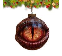 Ornamento Natalizio a Forma di Occhio di Drago, Ornamento Mistico Incantato a Forma di Occhio di Drago, Decorazione Fantasy Medievale per L'albero di Natale(Red)