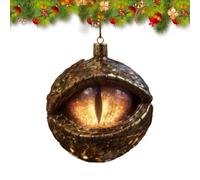 Ornamento Natalizio a Forma di Occhio di Drago, Ornamento Mistico Incantato a Forma di Occhio di Drago, Decorazione Fantasy Medievale per L'albero di Natale(Gold)