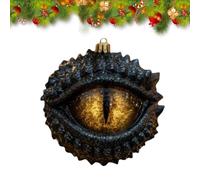 Ornamento Natalizio a Forma di Occhio di Drago, Ornamento Mistico Incantato a Forma di Occhio di Drago, Decorazione Fantasy Medievale per L'albero di Natale(Nero)