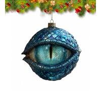 Ornamento Natalizio a Forma di Occhio di Drago, Ornamento Mistico Incantato a Forma di Occhio di Drago, Decorazione Fantasy Medievale per L'albero di Natale(Blue)