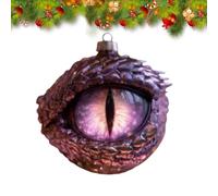 Ornamento Natalizio a Forma di Occhio di Drago, Ornamento Mistico Incantato a Forma di Occhio di Drago, Decorazione Fantasy Medievale per L'albero di Natale(Purple)