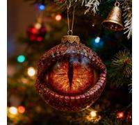 Ornamento natalizio a forma di occhio di drago, ornamento per albero di Natale, decorazione fantasy, occhio di ragone di D-ragon, ornamento rotondo per albero di Natale, regalo di Natale gotico per