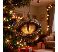 Ornamento natalizio a forma di occhio di drago, ornamento per albero di Natale, decorazione fantasy, occhio di ragone di D-ragon, ornamento rotondo per albero di Natale, regalo di Natale gotico per