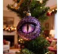 Ornamento natalizio a forma di occhio di drago, ornamento per albero di Natale, decorazione fantasy, occhio di ragone di D-ragon, ornamento rotondo per albero di Natale, regalo di Natale gotico per