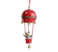 Ornamento natalizio a mongolfiera con campana, decorazione per albero di Natale, mongolfiera, decorazione per albero di Natale, ciondolo a campana, decorazione per il bagno