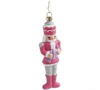 Ornamento natalizio, ciondolo colorato a forma di schiaccianoci per albero di Natale, regalo perfetto per le vacanze, decorazione da appendere con soldati dipinti (B)