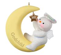Ornamento natalizio Hallmark Keepsake, anno 2021, figlioccio angelo di neve