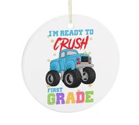 Ornamento natalizio, I'm Ready to Crush, decorazioni da appendere all'albero di Natale di prima elementare, divertente ricordo commemorativo, ornamenti in ceramica da 7,6 cm, regali di Natale per