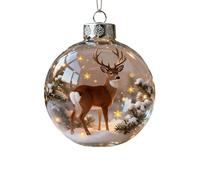 Ornamento natalizio in acrilico infrangibile, durevole, per interni ed esterni, decorazione per tutte le stagioni per gli amanti della natura, decorazione per la casa e le vacanze