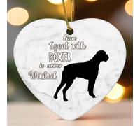 Ornamento natalizio in ceramica a forma di cuore con scritta "Time Spent with Dog Is Never Wasted", decorazione per albero di Natale, divertente ciondolo a forma di palla per le vacanze, regalo per
